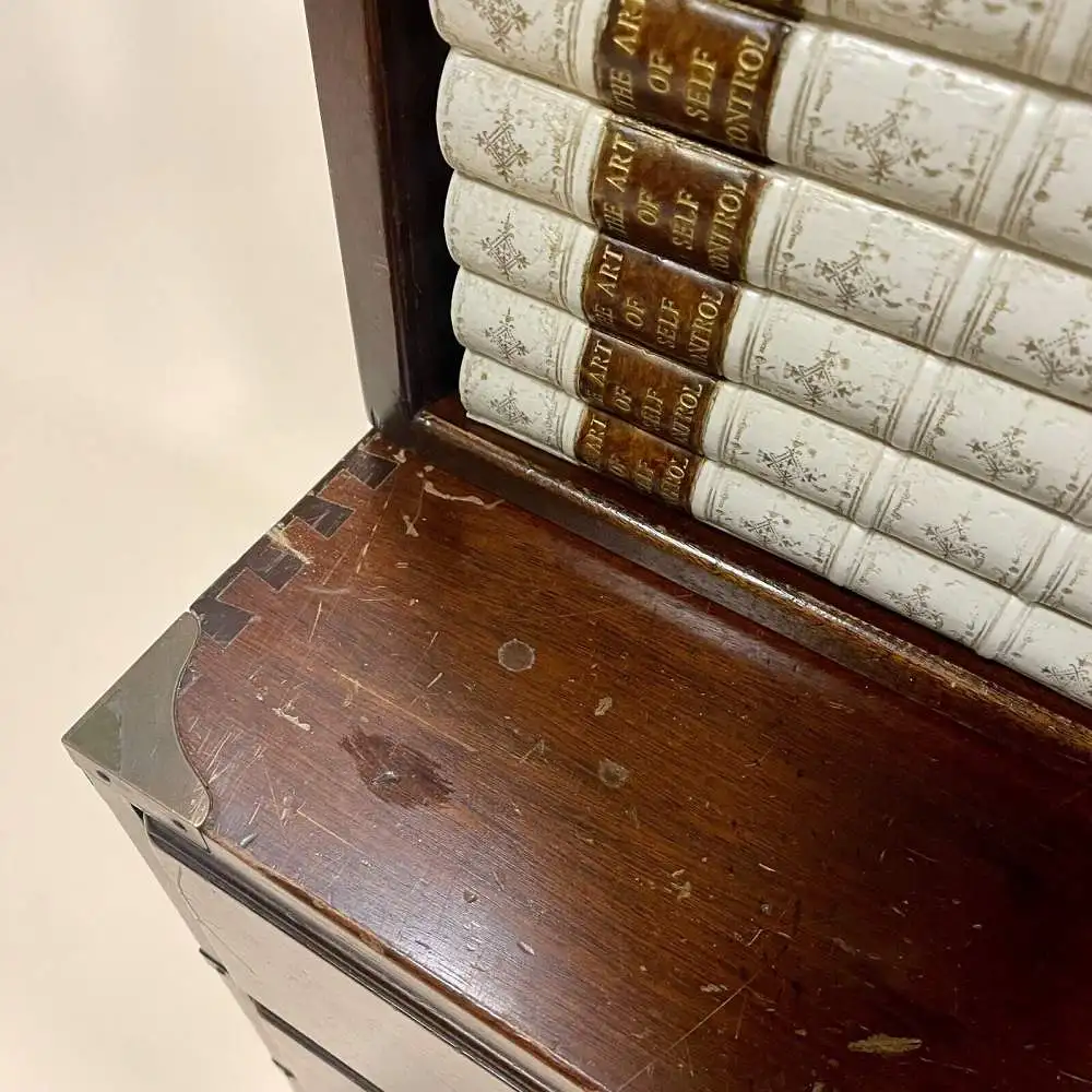 Englische Möbel original Military Bücherregal Bookcase Mahagoni Made in England 5