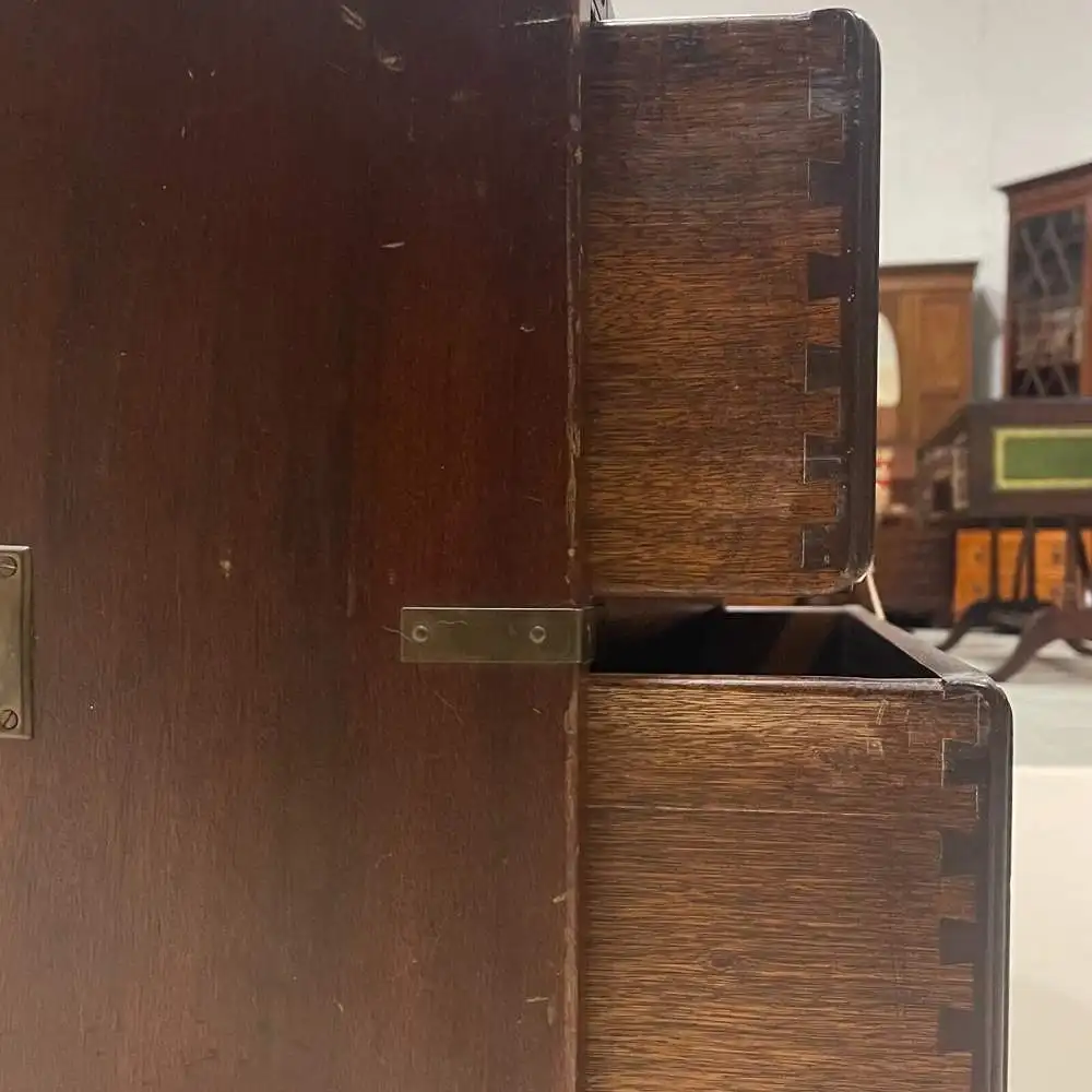 Englische Möbel original Military Bücherregal Bookcase Mahagoni Made in England 7