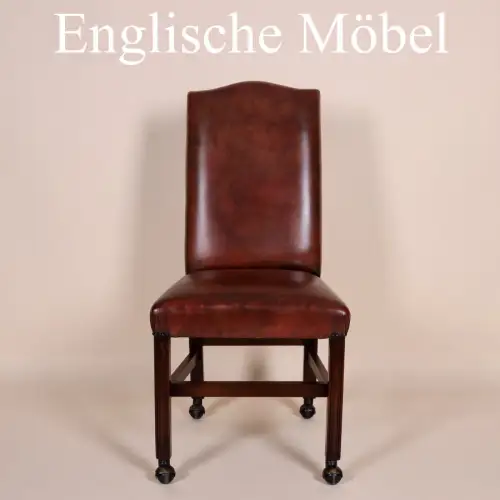 Englische Möbel Chesterfield Antik Leder Büro Homeoffice Schreibtisch Stuhl UK