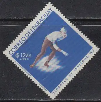 Paraguay Mi.Nr. 1639 Olympia 1968 Grenoble, Eisschnellläufer (12,45)