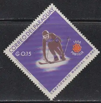 Paraguay Mi.Nr. 1635 Ski-WM Portillo, Abfahrtsläufer (0,15)