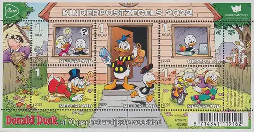 Niederlande Mi.Nr. Block (noch nicht im Michel) Kindermarken 2022 / Walt Disney