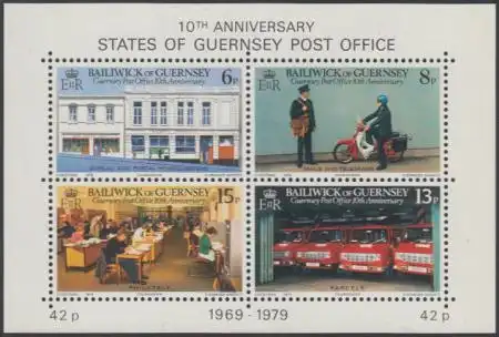 Guernsey Mi.Nr. Block 2 10Jahre unabhänigige Postverwaltung