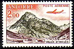 Andorra frz. Mi.Nr. 175 Freim. Flugzeug über Tal von Inclès (2)