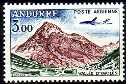 Andorra frz. Mi.Nr. 176 Freim. Flugzeug über Tal von Inclès (3)