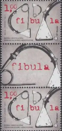 Bosnien-Herz.Kroat. Mi.Nr. Zw.325 Tag der Post, Fibel (325/Zw.steg/325)