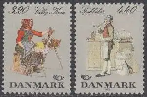 Dänemark Mi.Nr. 947-48 NORDEN, Volkstrachten (2 Werte)