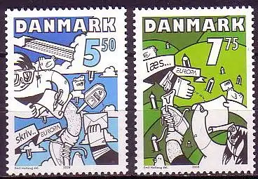 Dänemark Mi.Nr. 1501-02 Europa 2008, Der Brief (2 Werte)