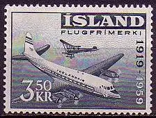 Island Mi.Nr. 333 Luftverkehr, Flugzeuge Viscount 700 + Avro 504 K (3,50)