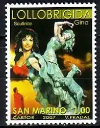 San Marino Mi.Nr. 2289 Gina Lollobrigida, Bronzeplastik Esmeralda (1,00)