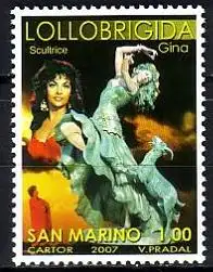 San Marino Mi.Nr. 2289 Gina Lollobrigida, Bronzeplastik Esmeralda (1,00)