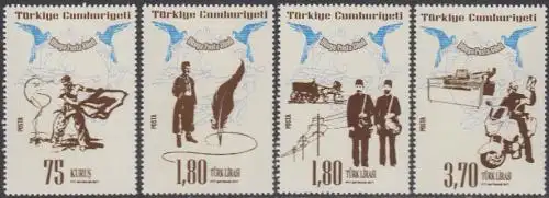 Türkei MiNr. 4365-68 Weltposttag, Briefträger, Postkutsche u.a. (4 Werte)