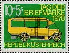 Österreich Mi.Nr. 1592 Tag der Briefmarke 1978, Postauto (10+5)