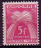 Andorra frz. Porto Mi.Nr. 29 Weizengarben, Inschrift CHIFFRE TAXE (5 Fr)