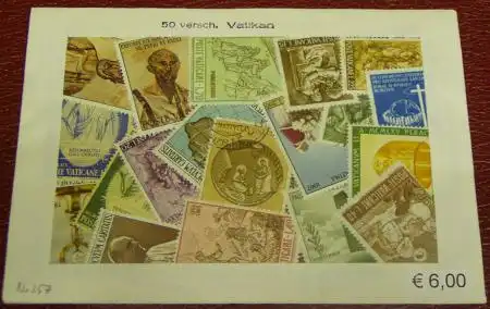 Vatikan, Paket mit 50 verschiedenen Briefmarken (Bild ähnlich)