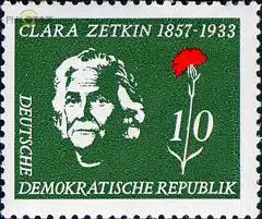 D,DDR Mi.Nr. 592 Clara Zetkin, Portrait + Nelke (10)