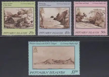 Pitcairn Mi.Nr. 301-04 Gemälde des 19. Jahrhunderts (4 Werte)