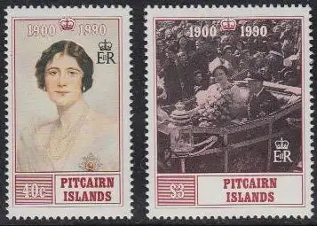 Pitcairn Mi.Nr. 360-61 90. Geburtstag von Königinmutter Elisabeth (2 Werte)