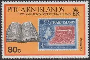 Pitcairn Mi.Nr. 363 50 J. Briefmarken, alte Bibel (80)