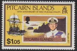 Pitcairn Mi.Nr. 365 50 J. Briefmarken, Segelschiff Bounty (1,05)