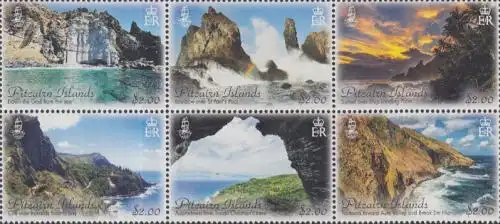 Pitcairn MiNr. Zdr.957-62 Landschaften (Sechserblock)
