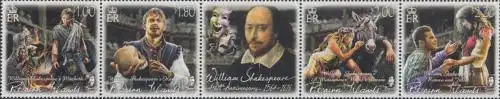 Pitcairn MiNr. Zdr.963-66 Shakespeare, Szenen a.Theaterstücken (Fünferstreifen)