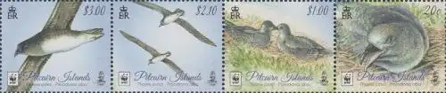 Pitcairn MiNr. Zdr.974,73,72,71 Phönixsturmvogel (Viererstreifen)