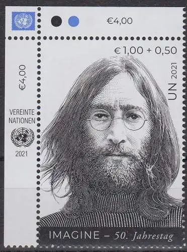 UNO Wien Mi.Nr. 1131 Weltfriedenstag 50 Jahre Imagine v. John Lennon (1,00+0,50)