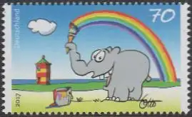 D,Bund MiNr. 3292 Grußmarke, Ottifant, Regenbogen (70)