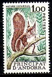 Andorra frz. Mi.Nr. 288 Naturschutz, Eichhörnchen (1)
