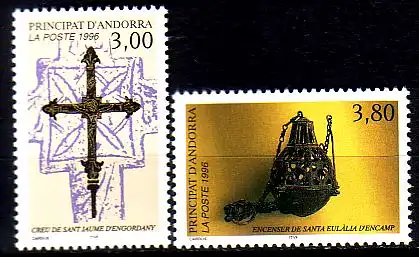 Andorra frz. Mi.Nr. 495-96 Religiöse Kunst (2 Werte)