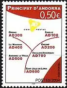 Andorra franz Mi.Nr. 622 Einführung der Postleitzahlen in Andorra (0,50)