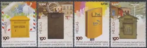 Griechenland MiNr. 3024-27 190J.Griechische Post, Briefkästen (4 Werte)