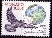 Monaco Mi.Nr. 2703 Kongreß des Weltpostvereins UPU, Weltkugel, Taube (0,50)