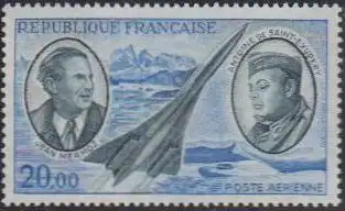 Frankreich MiNr. 1723 Jean Mermoz, Antoine de Saint-Exupéry, Concorde (20,00)