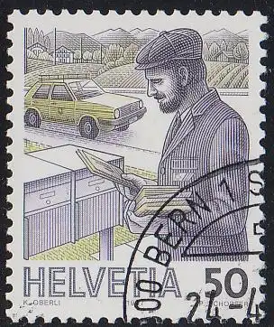 Schweiz Mi.Nr. 1343A (aus der Rolle)  Postbeförderung, Postbote (50)