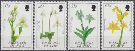 Falklandinseln Mi.Nr. 534-37 Orchideen (4 Werte)