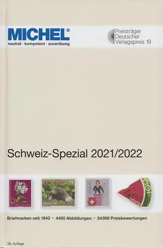 Michel Spezial-Katalog Schweiz 2021/2022, 39. Auflage (kleiner Trasportschaden)