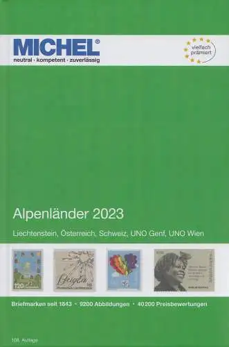 Michel Europa Katalog Band 1 - Alpenländer 2023, 108. Auflage 
