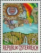 Österreich Mi.Nr. 2001 Moderne Kunst, Gemälde Regenbogen v. Zeppel-Sperl (5)