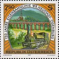 Österreich Mi.Nr. 2224 Eisenbahnlinie Wiener Neustadt - Ödenburg (7,50)