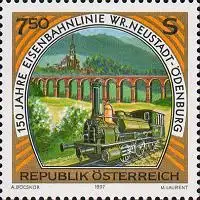 Österreich Mi.Nr. 2224 Eisenbahnlinie Wiener Neustadt - Ödenburg (7,50)