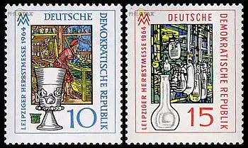 D,DDR Mi.Nr. 1052-53 Leipziger Herbsmesse 64 (2 Werte)
