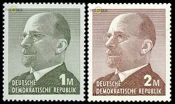 D,DDR Mi.Nr. 1481-82 Freim. Ulbricht (2 Werte)