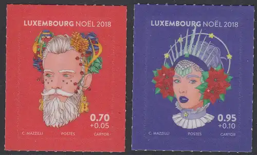 Luxemburg MiNr. 2182-2183 Weihnachten 2018 (2 Werte)