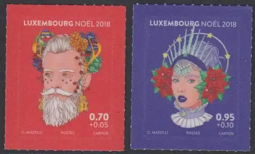 Luxemburg MiNr. 2182-2183 Weihnachten 2018 (2 Werte)