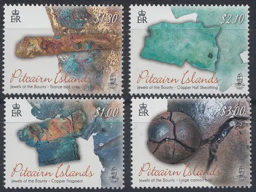 Pitcairn MiNr. 1020-1023 Fundstücke der Bounty (4 Werte)