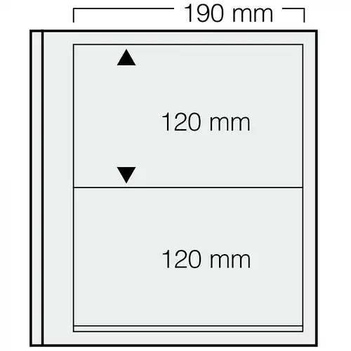 SAFE - dual Blankoblatt 612 (2 Streifen, Höhe 120 x Breite 190 mm)