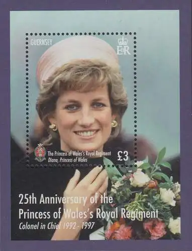 Guernsey MiNr. Block 85 25 Jahre Infanterieregiment The Princess of Wales’s 