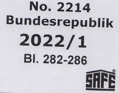 SAFE dual Vordruckblätter Bundesrepublik Deutschland 1. Halbjahr 2022 